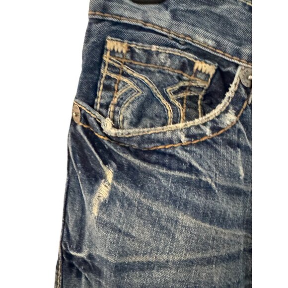Big Star Union Straight Jeans Mens Size 29R Distressed Medium Wash Blue Denim - Picture 7 of 11